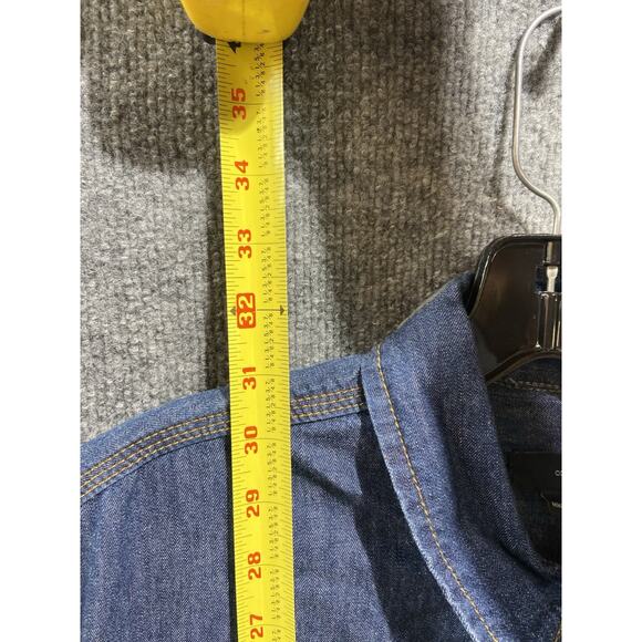 Cotton On Men - Brooklyn Long Sleeve Shirt - Dark indigo Large Blue - Picture 4 of 6